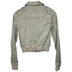 Abercrombie & Fitch Tan Cream Canvas Cotton Utility Bomber Jacket Coat Womens S Photo 1