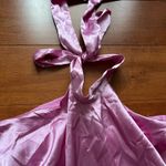 Forever 21 Elegant Pink Satin Halter Dress Photo 4