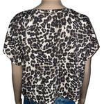PaperMoon Oversized Cropped Leopard Print Tee Photo 2