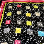 Joseph Ribkoff  Scarf Colorful Art Deco NWT Black Pink Yellow Neon NEW Photo 4