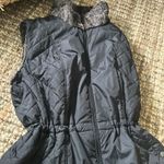 Non Signe Reversible Black Nylon Faux Fur Vest Brown Photo 7