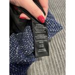 Alice + Olivia  blue elana tweed metallic ladies mini skirt size 12 Photo 9