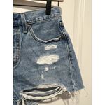 Levi's 501 Original Fit High Rise Denim Shorts Size W27 Distressed Cotton Photo 3