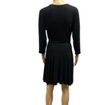 Rolla Coster Black Wrap Plunging V Neck 3 Quarter Sleeve Flowy Tie Waist Dress S Photo 6