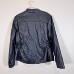 Outer Edge  Black Faux Leather Ruffled Jacket Womens 1X Whimsigoth Fall Classic Photo 3