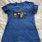 Next Level Apparel Charlie Brown Harry Potter blue T shirt size large Photo 0