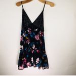 Forever 21 Black Flowy Boho Strappy Dress Sz Small Pink Teal Low Back Photo 6