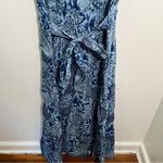 Jane Ashley Vintage Sleeveless Maxi Dress Blue Floral L Photo 6