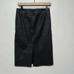 Theory  Womens Skirt 4  Black 100% Lamb Leather Bristol Skinny Pencil Knee Length Photo 2