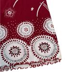 Petite Sophisticate 90s Y2K Women’s Mesh Skirt Floral Overlay Fairy WhimsiGoth Burgundy Size Small Photo 3