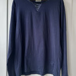 Temperley London Top‎ Navy Long Sleeve Size Large 100% Cotton Women's Satin Trim Blue Photo 0