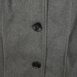 Donnybrook Coat Womens Large Wool Blend Hooded Velvet Trim Button Front Long Gray Photo 2