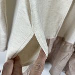 LOGO By Lori Goldstein LOGO By Lori‎ Goldstein Cream Tie Front Shrug Womens Size Small Ruffle Hem Boho Photo 3