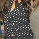 Polka dot wrap around top Black Size M Photo 0