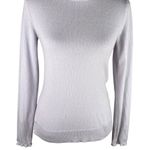Club Monaco Cashmere Sweater Gray Pale XS Ruffle Neck Photo 9
