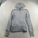Lululemon Sz 10 In Flux Jacket Dance Studio Reversible Hooded Silver Fox Stretch Photo 12