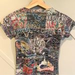 USTA US Open Collage Blackout Black Burnout Print Short Sleeve T Photo 3