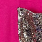 Hot Pink Leopard Print Sequin Pocket Raglan Top Women's 2XL Size XXL Photo 2