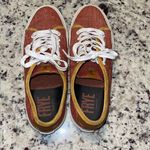 Frye  Gia Canvas Leather Low Lace‎ Up Sneakers Rust Terracotta Women’s Size 6 Photo 4