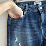 ZARA Trafaluc Medium Blue Distressed Jeans with Pearl Hem Skinny Jeans, Size 4 Photo 5
