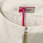 NEW Pinko UP junior ladies XL pleather long sleeve belly crop open front jacket White Size undefined Photo 6