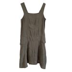 Nanette Lepore  Olive Green Dress Sleeveless‎ Mini Utility Pockets Size XS Photo 2