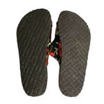 Womens MUK LUKS Black Red Floral Embroidered Double Buckle Strap Sandals Size 7 Photo 9