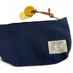 R. Riveter Lucy Canvas Zipper Pouch Navy Blue Photo 0