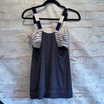 Lululemon Run Back on track tank top work out stripe built in bra 8 pull over Photo 3