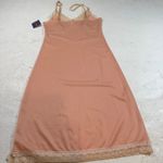 Vintage Rosalie Peach Lace Trim Slip Dress Size Medium‎ Pink Photo 3
