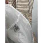 Lulus NEW Striped Midi Dress Size Small Tan White Front Knot Photo 6