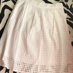 Three Dots NWT  White Eyelet Pleated A-line Skirt Sz M Photo 0