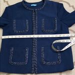 J. McLaughlin  Fanning Jacket Blazer Braided Trim Navy Blue, Size Small Photo 7