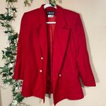 Sag Harbor Vintage Red Button Down Blazer Women’s Size Medium 6 Classic Jacket! Photo 2
