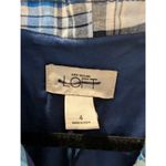 Ann Taylor  Loft Patchwork Plaid Blazer Jacket Womens Size 4 Blue Cotton Lined Photo 2