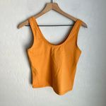 Spanx Get Moving Fitted Cropped Workout Tank Top Orange Size Medium Photo 2