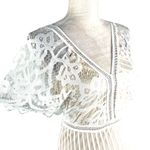 Boohoo Occasion Dress 6 White All Over Lace Bodycon Midi New Photo 5