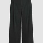 Cider SOLID CUT OUT HIGH WAIST WIDE LEG PANTS Photo 0