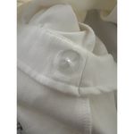 NWT Commense Womens Collared Cuffed Sleeve Button Wrap Short Dress White Medium Photo 5