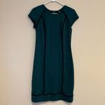 Mossimo Forest Green Cap Sleeve Sheath Dress with Black Trim Zip Back XS Photo 4