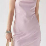 Urban Outfitters Mallory Cowl Slip Dress Rose Lilac Size L Satin Purple Photo 0