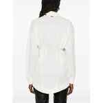 Mugler Long Sleeve Shirt Dress in Snow 38 New Womens Polo Mini White Size undefined Photo 12