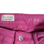 Pilcro  The Yaya Mid Rise Flare Jeans Pink Size 27 Stretch Pants Photo 8
