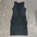 XCVI Wearables Raymond Sleeveless Ruched Poplin + Jersey Dress Green Small Photo 4