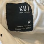 Kut From The Kloth  High Rise White Cropped Jeans W/Raw Hem Size 14-EUC Photo 5