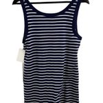Caslon  Blue Striped Tank Top Size Large New Photo 1