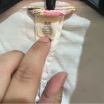 American Eagle  womens denim cropped one button butterfly white medium Photo 3