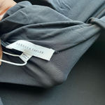 Rebecca Taylor  Pleated Knit Mock Neck Open Back Long Sleeve Black Maxi Dress XS‎ Photo 5