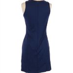 Gianni Bini Navy Blue Pink Embroidered Boho Sleeveless Preppy Sheath Dress sz XS Photo 2