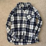 Old Navy  Blue and White Button Down Shirt Photo 0